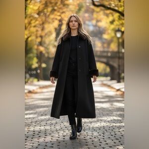 Vintage Searle Blatt Studio Full Length Black Coat